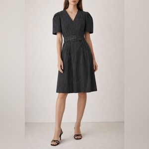 CO black and white Striped Dress XS